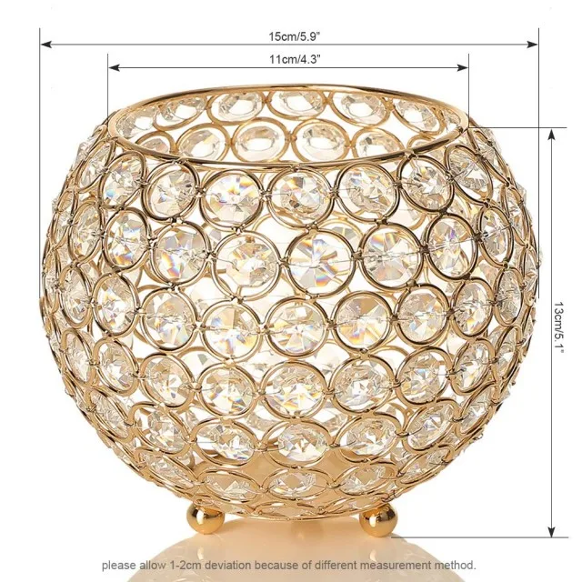 crystal candle holders centre de table pour mariage pas cher 15cm dia
