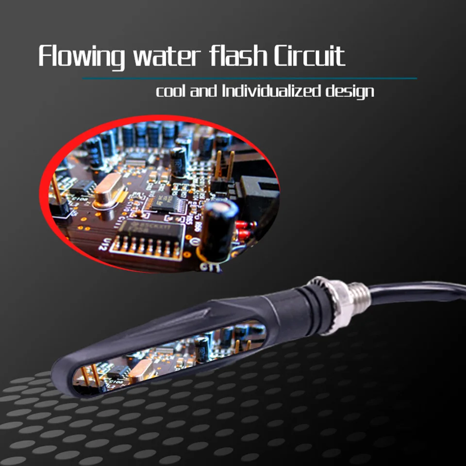 2018 newest  Universal flowing water flicker led motorcycle turn signal Indicators Blinkers Flexible Bendable Amber light lamp