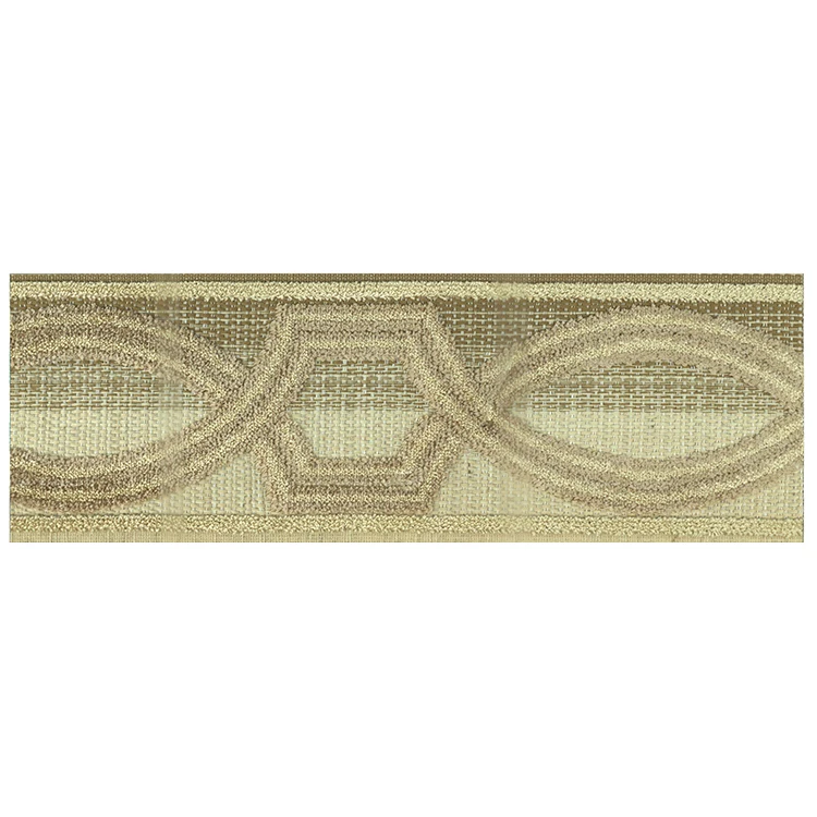
Polyester Viscose Brocade Jacquard Velvet Brocade Ribbon Fringe Trim For Curtain 