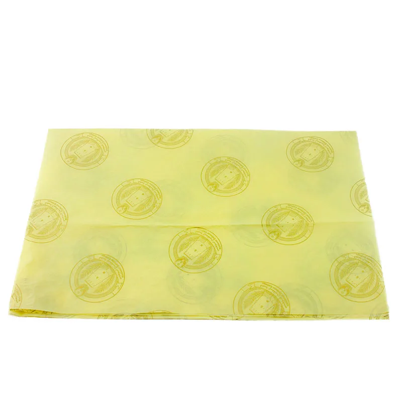 Фабричная Золотая изготовленная на заказ бумага для упаковки ткани с логотип напечатаннный золотой