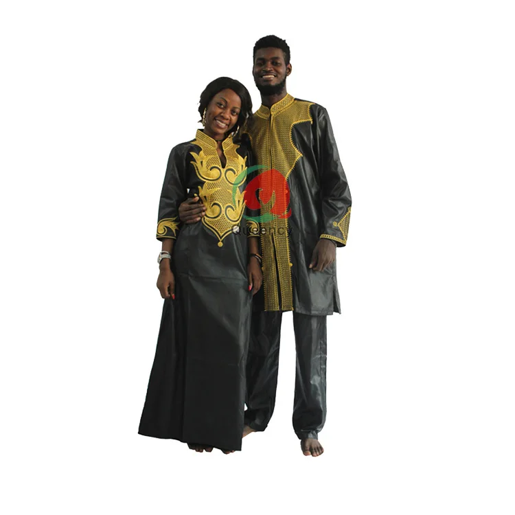 Queency 2020 man bazin already made clothes kaftan with embroidery