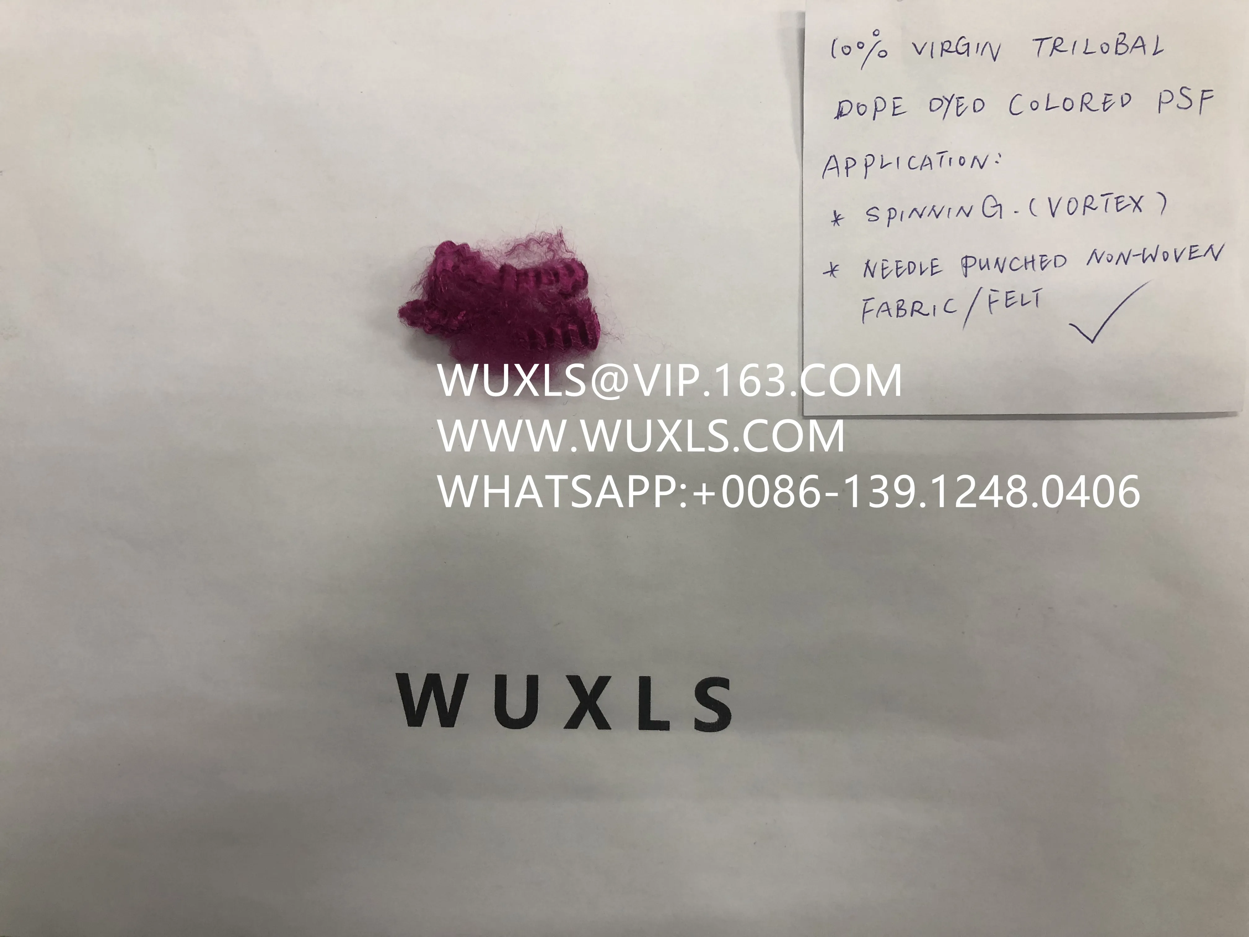 Трехслойное Полиэфирное штапельное волокно psf цветное для вихревого спиннинга и иглопробивного нетканого полотна