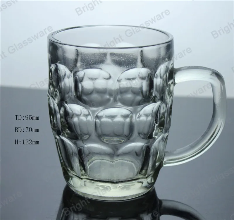 Manufacturer cheap price fruit decal handle frosted water glass with plastic lid