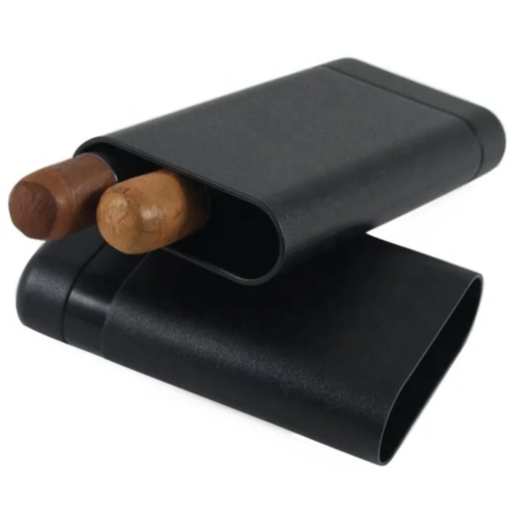 ISO BSCI factory KID wholesale custom PU leather travel gift tube accessories holder cigar case