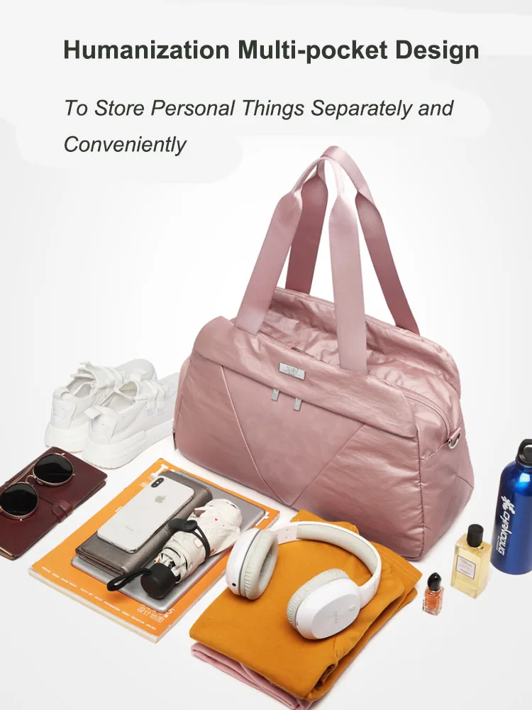 PU Coating Nylon Sports Duffle Bag Gym Swimming Bag Luggage Bag for Fitness Travel Luggage