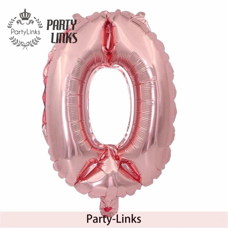 32 Inch Pink Digital Helium Foil For Birthday Party Balloons Number 0 To 9