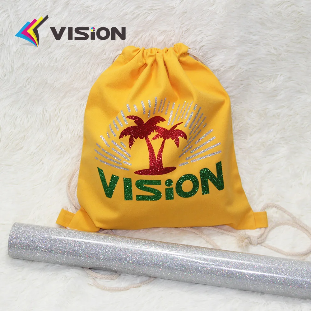 high quality rolls glitter sheets foil heat transfer vinyl for tshirt