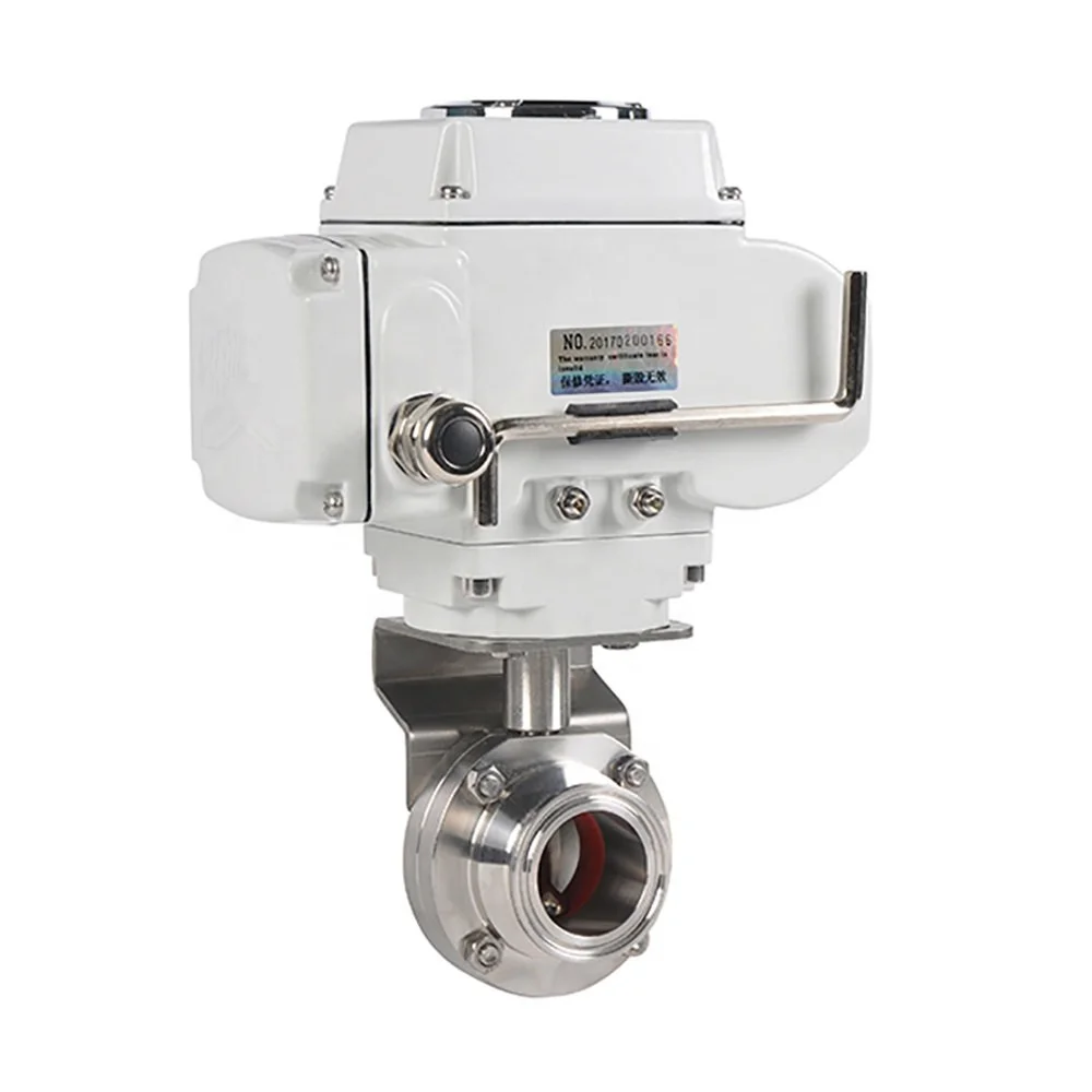 X&B stainless steel sanitary pneumatic butterfly valve with SS actuator/aluminum actuator/electric actuator