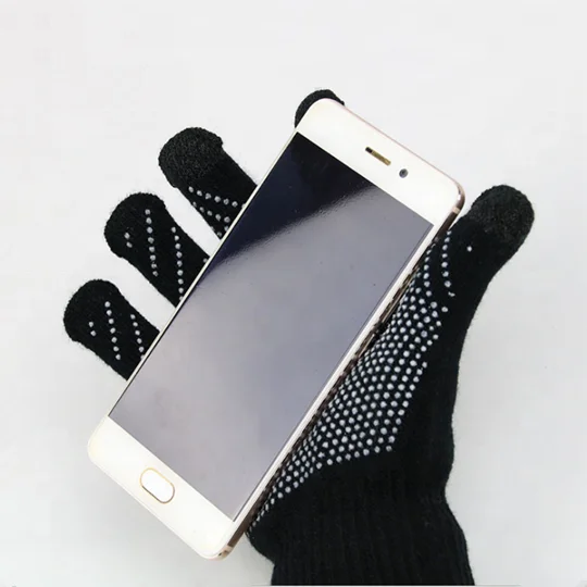 Wholesale and Promotion Customize Touch Screen Warm Driving Gloves Texting Unisex Mittens Sports Knitted Gloves