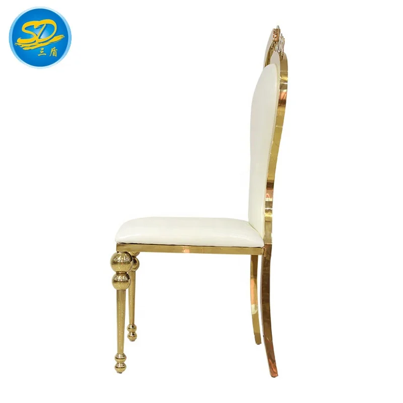 Luxury Banquet Stainless Steel Chair Golden Wedding Event Party Chair