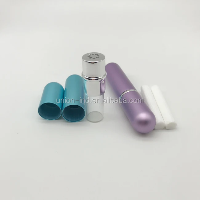 
Essential Oil metal aromatherapy inhaler Blank Nasal Inhaler Tube Bottles Refill Metal Aluminum inhaler 