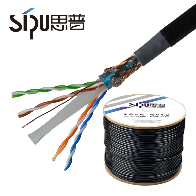 SIPU 4 пара utp sftp cat6 сетевые кабели 305 м sftp cat 6e открытый кабель