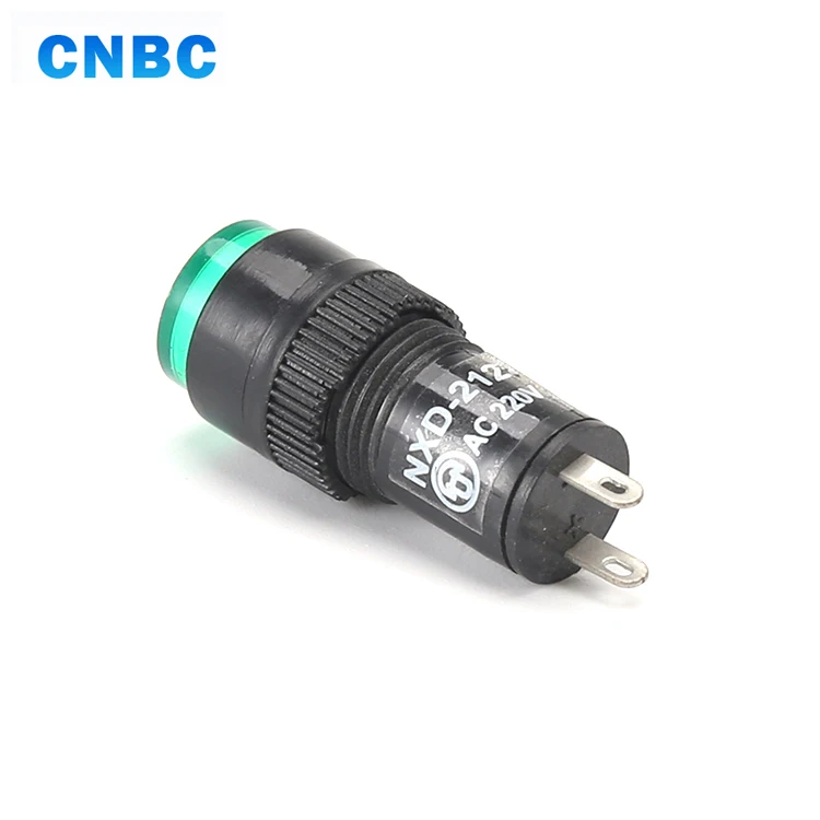 12mm diameter mini size CE red green yellow 24v 110v 12v signal light pilot lamp 220v led indicator light with pins
