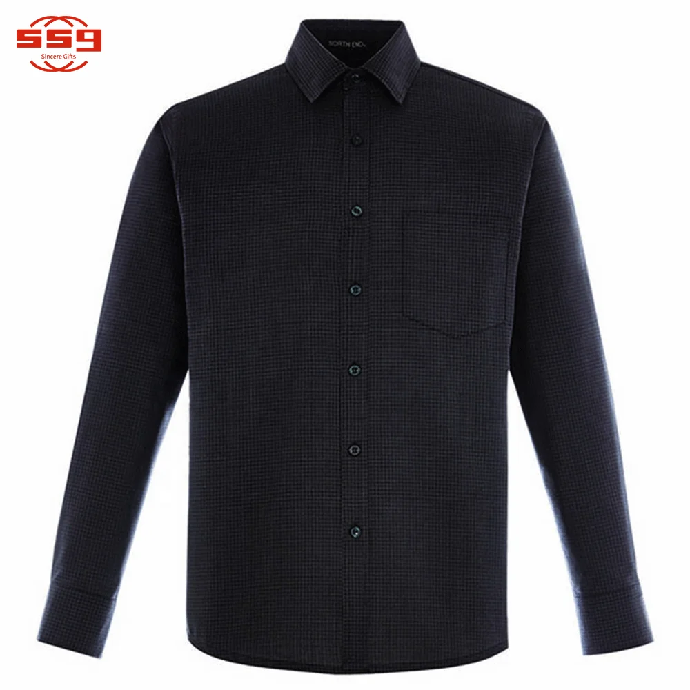 Manufactory Wholesale Professional T-shirt Formal Plain Black Polo Shirts For Men Long Sleeves