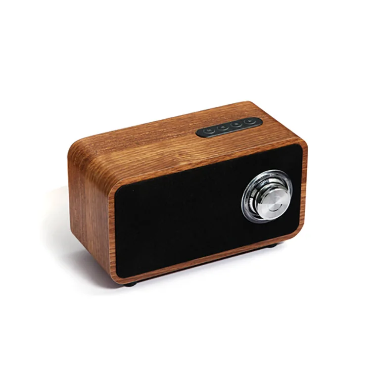 Hot Selling USB AUX SD FM Radio Wooden Wireless Bluetooth Speaker