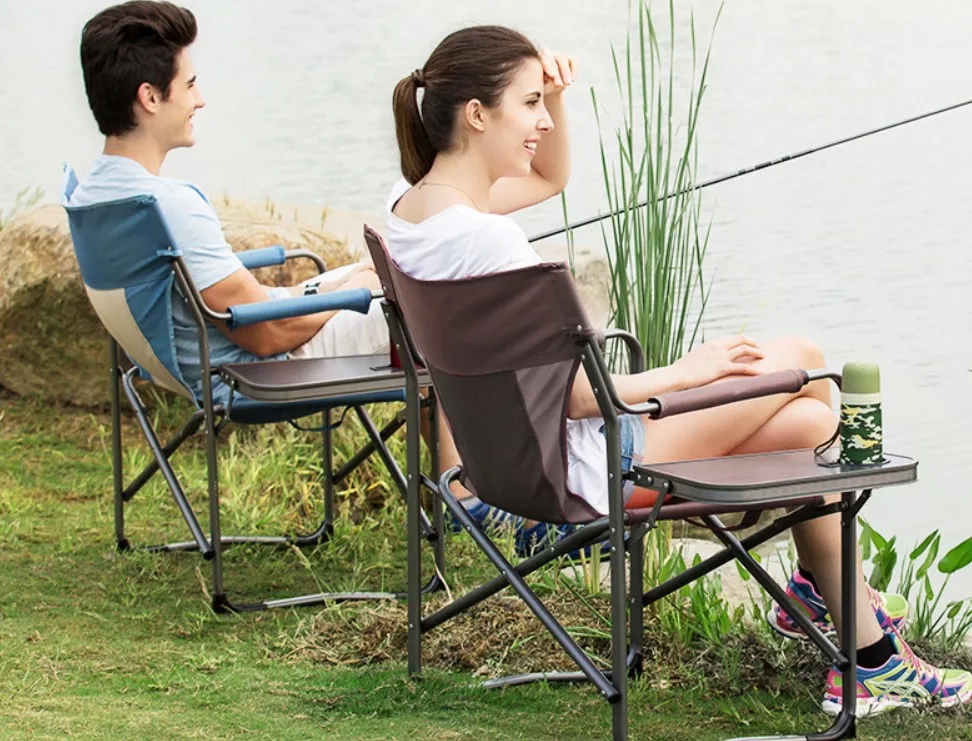 Outdoor lazy fishing chair stool back folding portable lounge chair home director chair