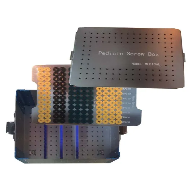 Chinese Medical Orthopedic spine Screw Sterilization Box for pedicle screw
