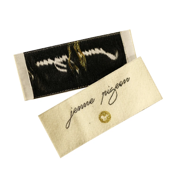 Custom Clothing Brand Name Logo Weave Fabric Woven Label From China Garment Labels Maker Woven Labels Recycled