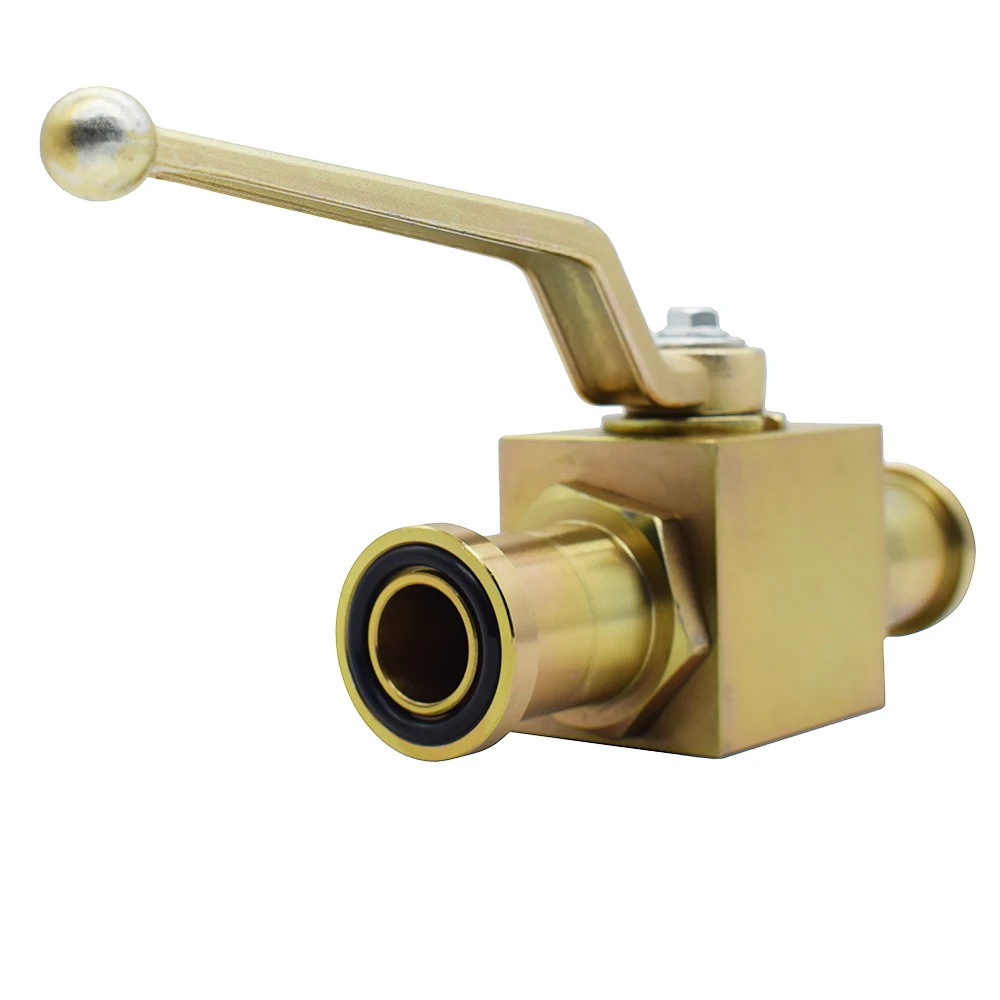 2 way SAE flanged full port carbon steel hydraulic ball valves high pressure PN210DN20