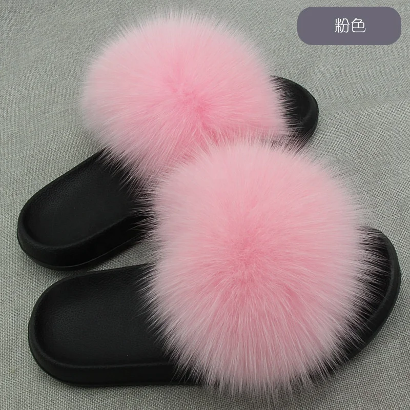 
Cheap Price Women Soft Fur Slippers With EVA Sole 