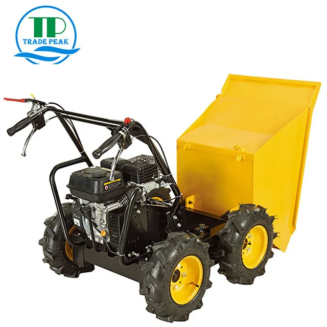 300kg Gasoline Engine power barrow  4X4 wheel mini dumper