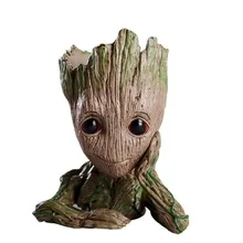 
Wholesale Amazon Hot Sale Groot Flower pot Ornaments Promotional Gifts PVC Groot Pen holder Flower Pot 