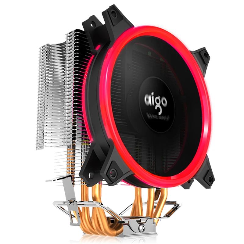 Aigo E3 4 тепловыми Процессор кулер вентилятор охлаждения Aura чехол для ноутбука