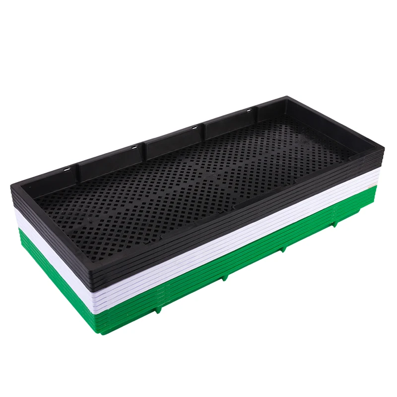 Black PP seedling growth tray layer sprouts plastic seedling tray