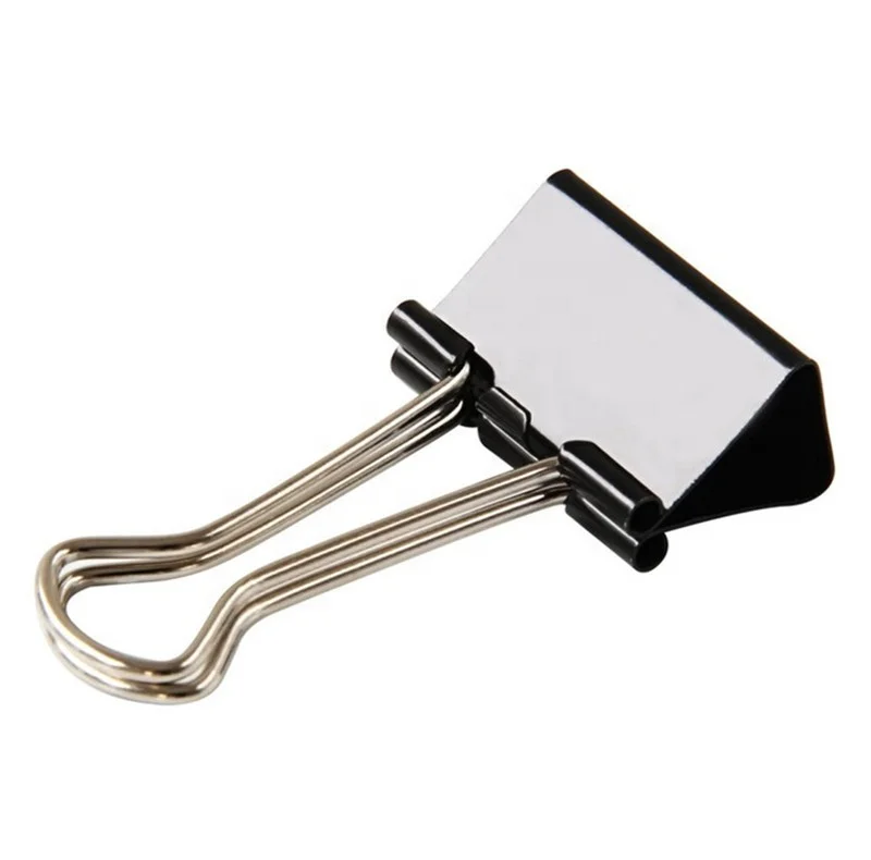 19mm Black Metal Binder Clips Notes Letter Paper Clip Office Supplies Binding Securing Clip Product Offer Free Sample