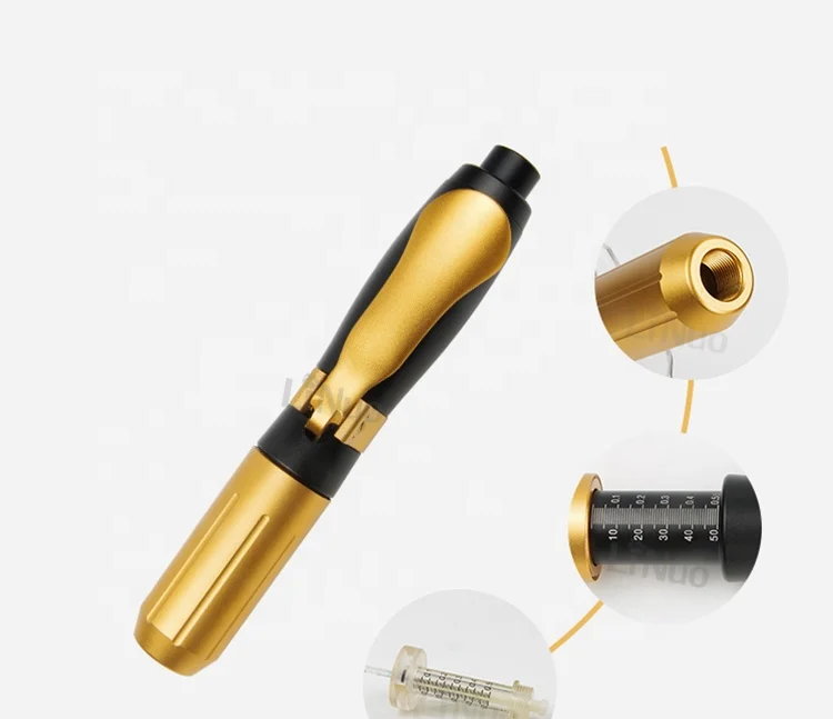 Gold Black Needle Free Mesotherapy Injector Injection Sprayer High Pressure No Needle Anti Wrinkle Hyaluronic acid Pen
