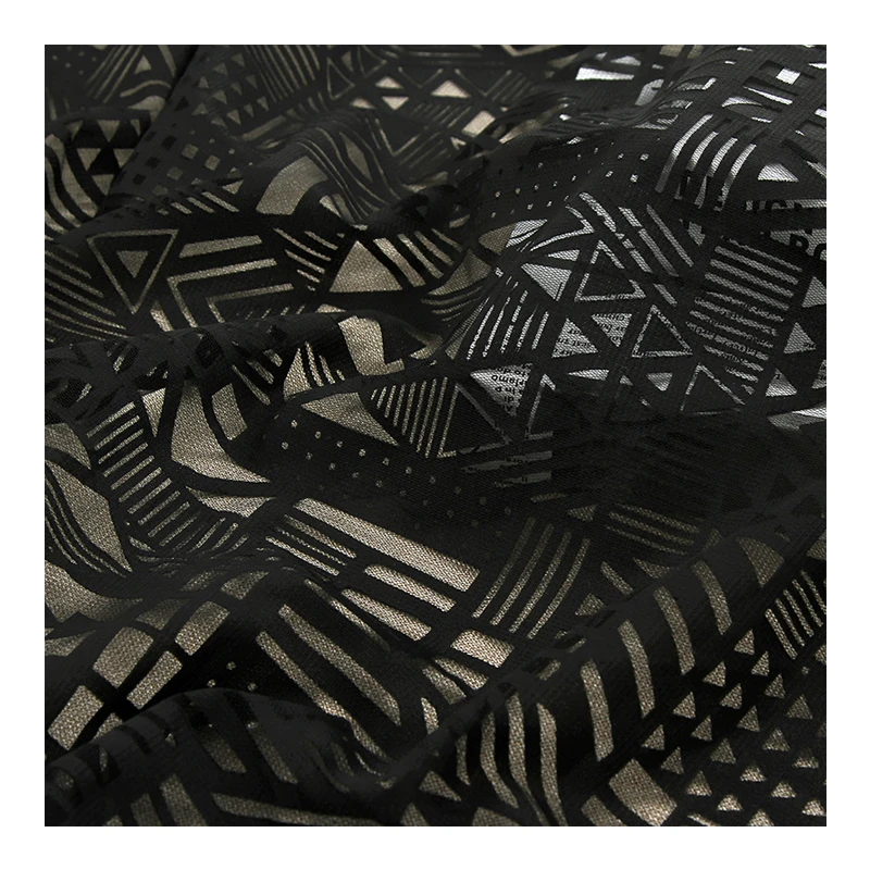 
Chinese supplier new design fashion retro black house dress tulle burnt fabric 