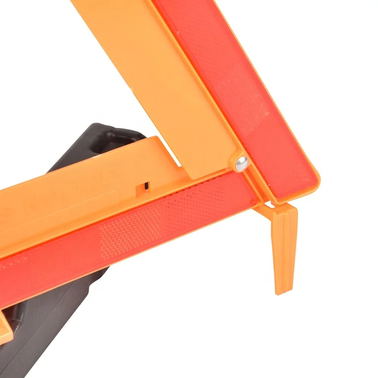 Professional ABS+PMMA foldable warning triangle dot emergency reflective safety warning triangle