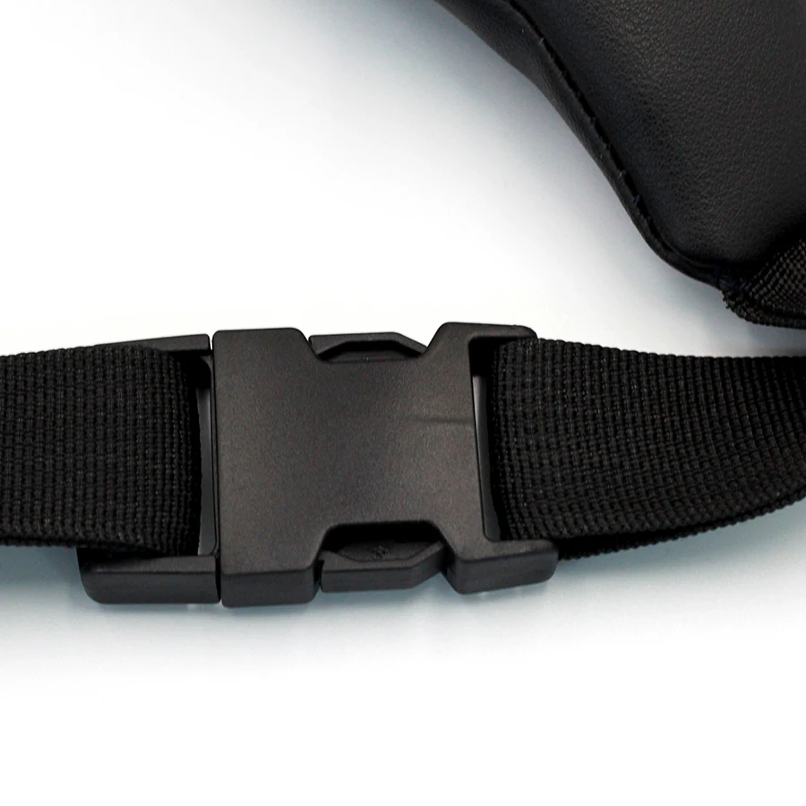 
Cheap PU Leather Waist Bag Fanny Pack Black Sport Waist Bag Custom Logo 