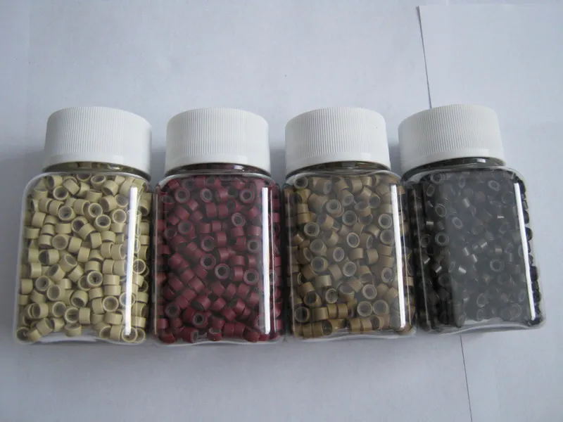 High Quality Aluminum Micro Ring Hair Beads with Silicone or Screw for Hair Extension Tools