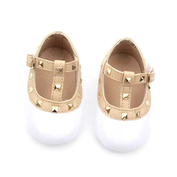Princess Baby Party Dress Shoes Nude Color Baby Prewalking Leather Kids Dress Shoes