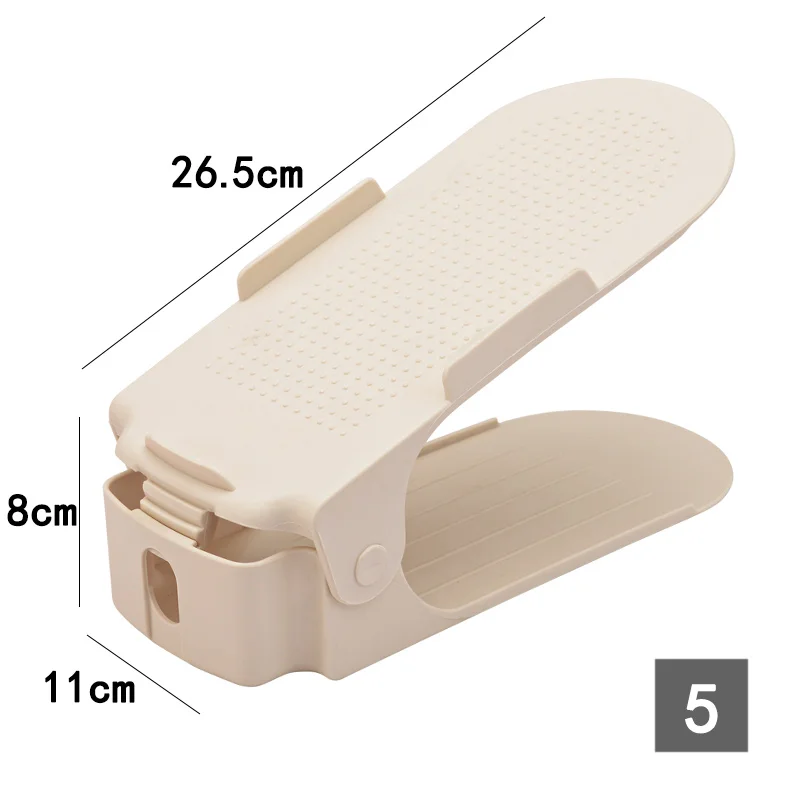 
Double deck easy shoe slots holder non-slip stacker space saver storage rack holder white plastic shoe rack closet foldable 