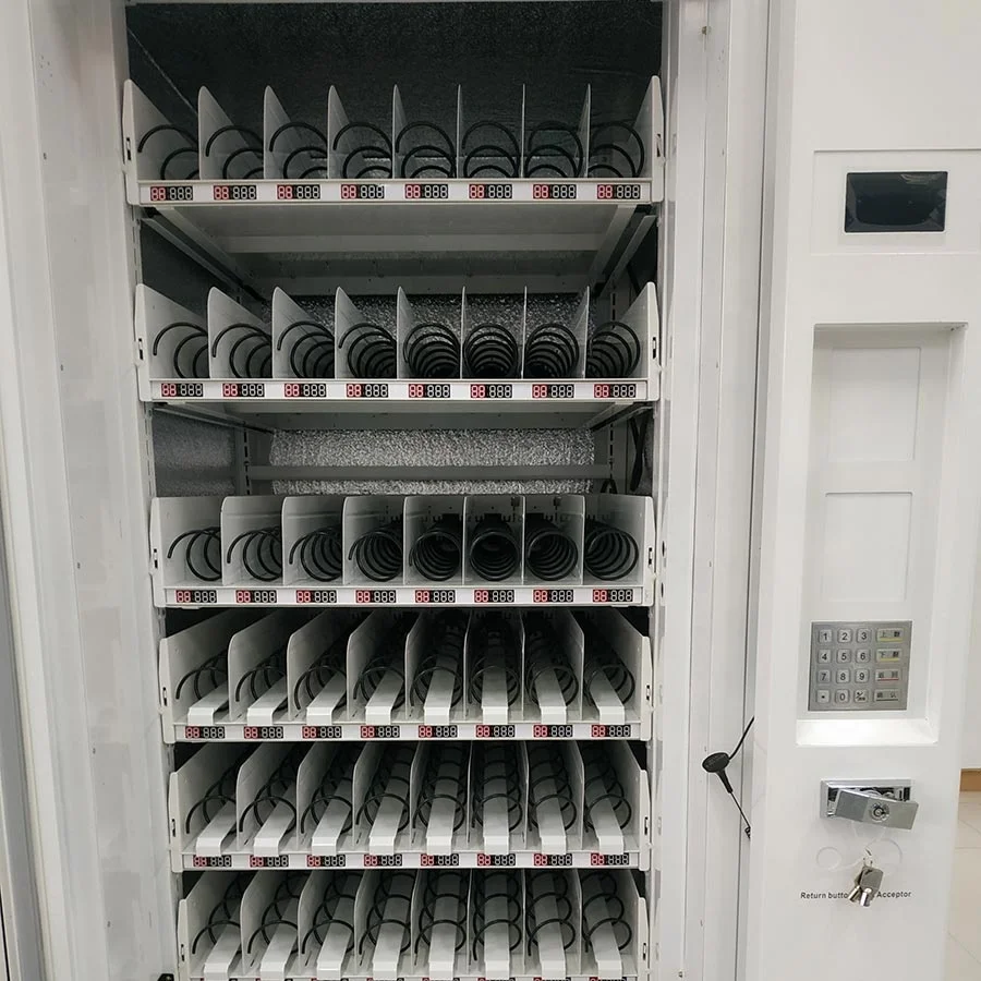 high quality spiral mechanism combo vending machine with advertising screen