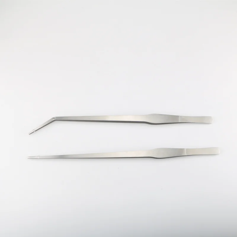 38cm Sanding Polished Straight and Curved Tweezers aquarium cleaning tools clean tweezers