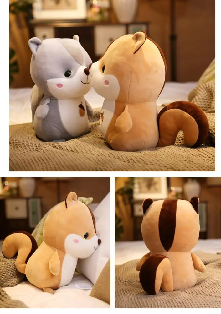 
Cute Little Squirrel Soft Cotton Doll Hamster Doll Plush Toy For Baby Gift 