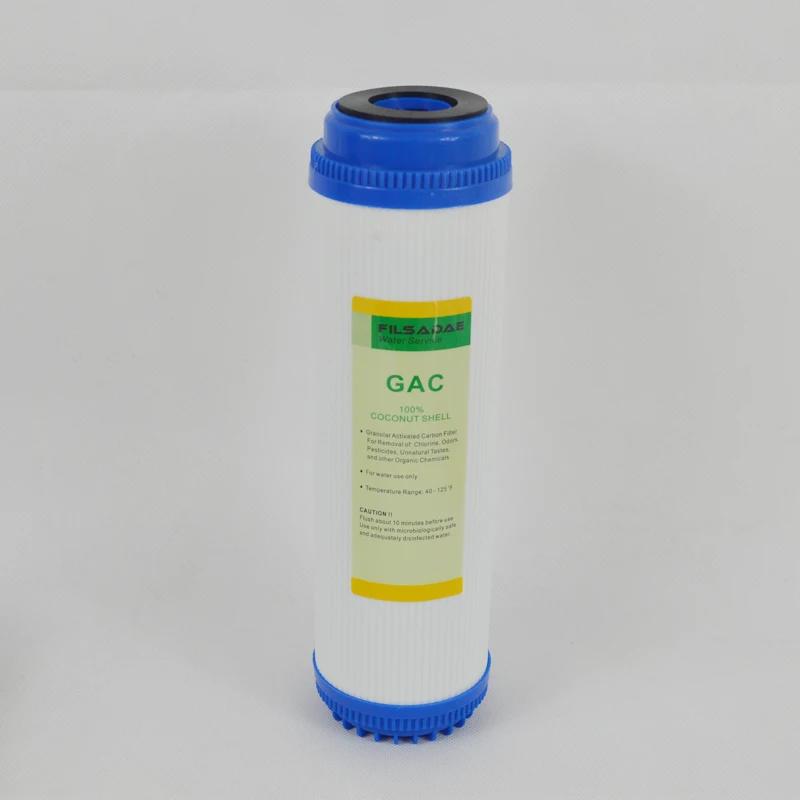 
Standard 10-Inch Granular Activated Carbon Cartridge Manufacturer Wholesale GAC Water Filter for Reverse Osmosis RO System 