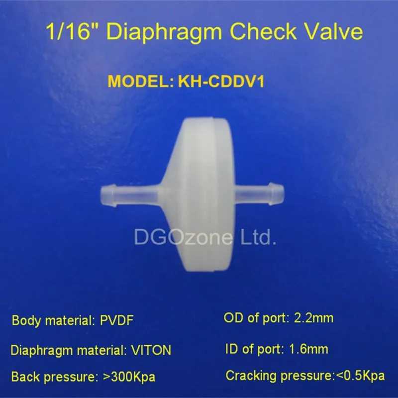 
PVDF small plastic check valve micro one way valve ozone check valves NRV 1/16, 1/8, 3/16, 1/4, 5/16, 3/8 