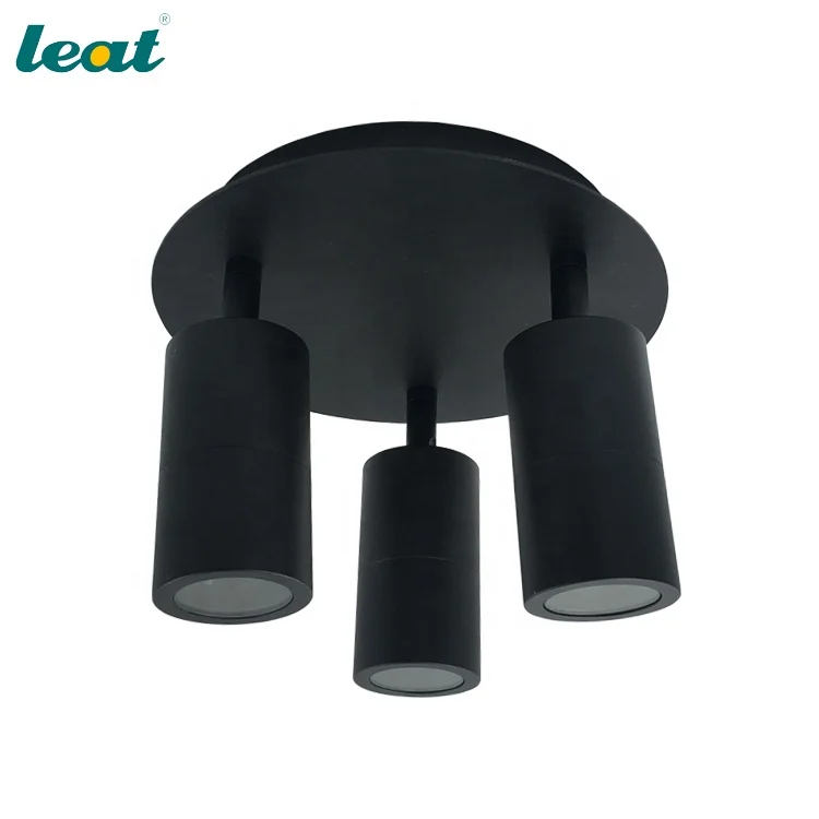 
2019 Round plate three heads down GU10 spotlight bar track lighting architectural light 