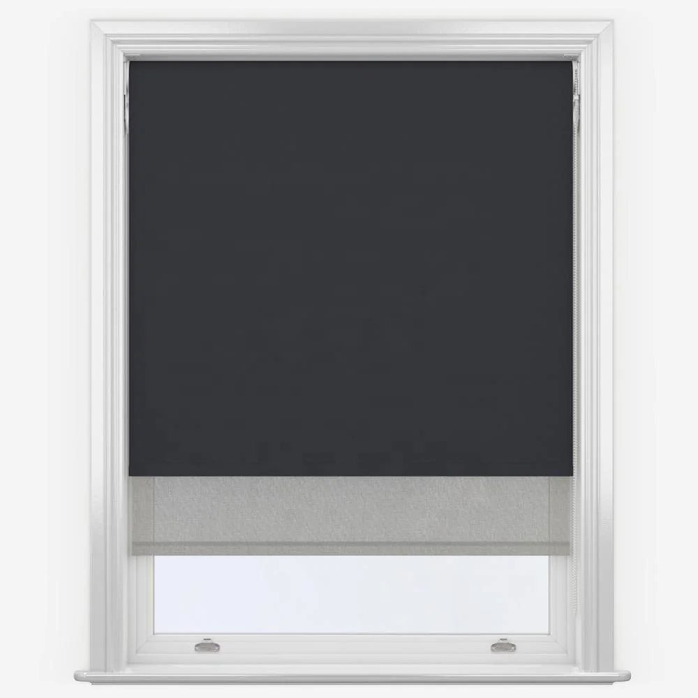 Double Layer Bracket 28mm/38mm Light Filtering Sunscreen & Blackout Dual Roller Blinds