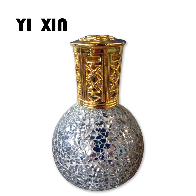 Crackle glass aromatherapy bottle mosaic decorative oil burner