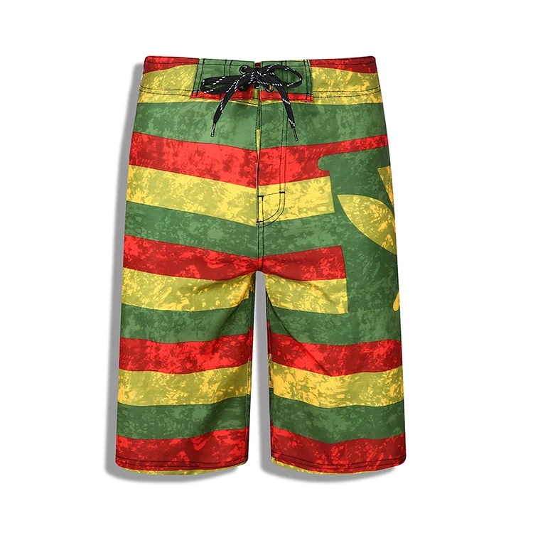 
 Быстросохнущие мужские полосатые шорты для серфинга Длинные плавки для пожилых мужчин  