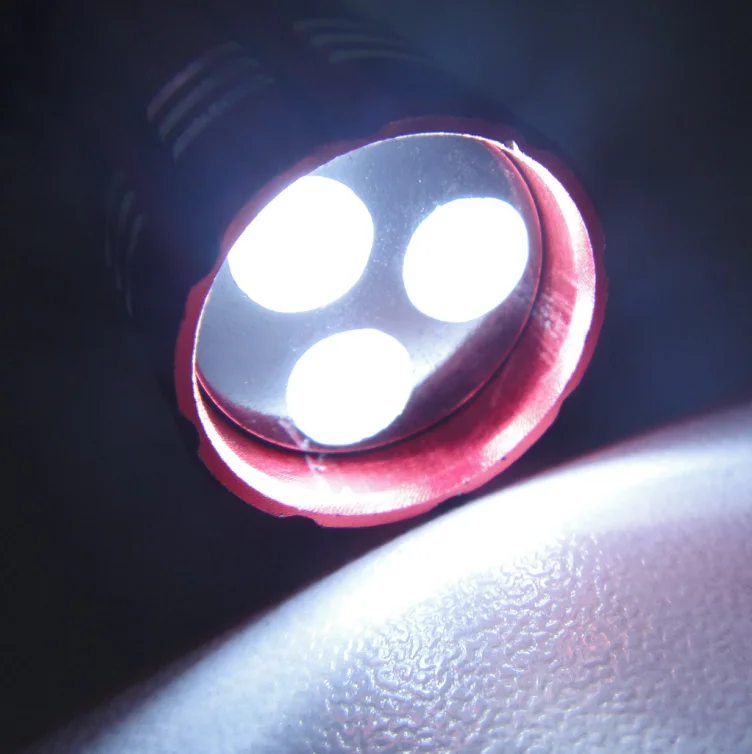 
factory price aluminum mini keychain promotion 3 led keychain flashlight 
