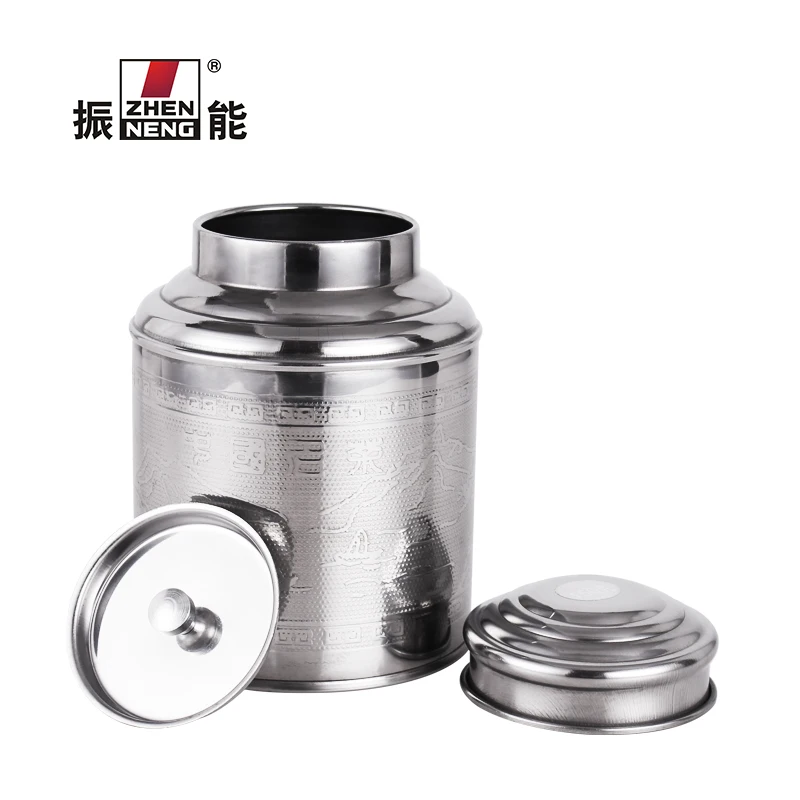 100g Stainless Steel Tea Tins Wholesale Round Customized Logo Luxury Tinplate Metal Black Tea Tin Container For Package
