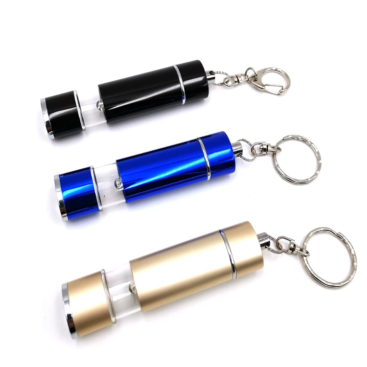 Japanese market 2 ways depressifom shape telescopic small mini pockct torch light gifts led keychain light