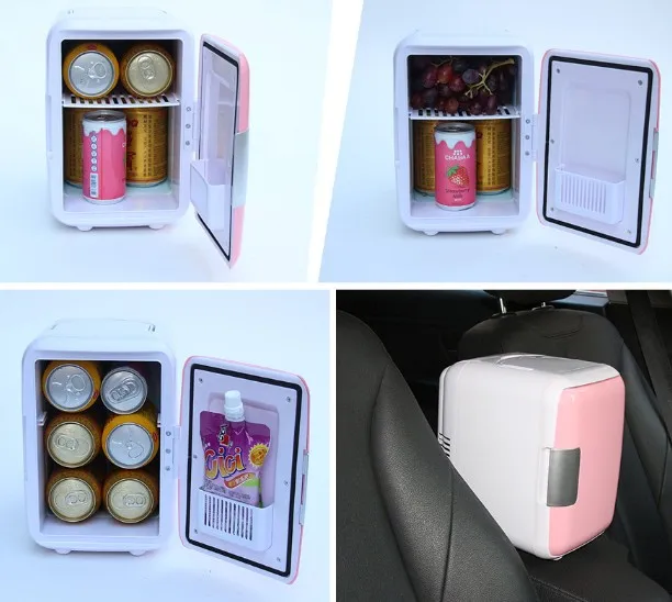 Mini Fridge For Cosmetics  Portable Cooler and Warmer Refrigerator Cosmetic Fridge 4L