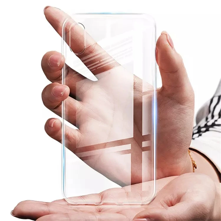 For Xiaomi Mi Mix 2S Case, Transparent Tempered Glass Case with TPU Bumper Back Cover for Xiaomi Mi Mix 2S